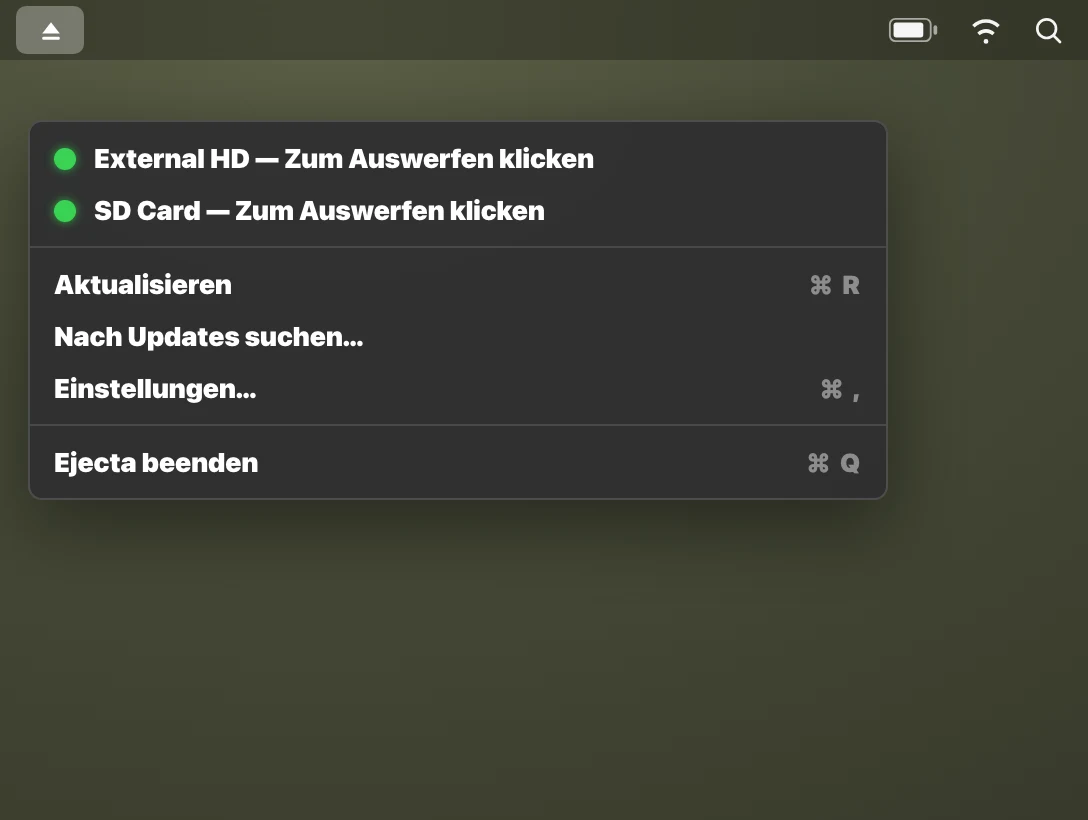 Schritt 1: Auf das Menüleisten-Symbol klicken