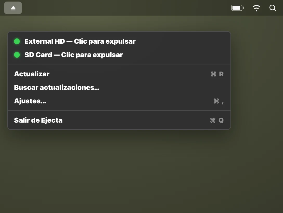 Paso 1: Haz clic en el ícono de la barra de menús