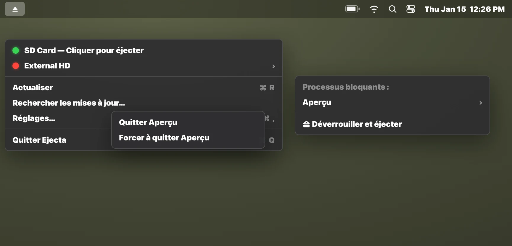Étape 3 : quittez et éjectez